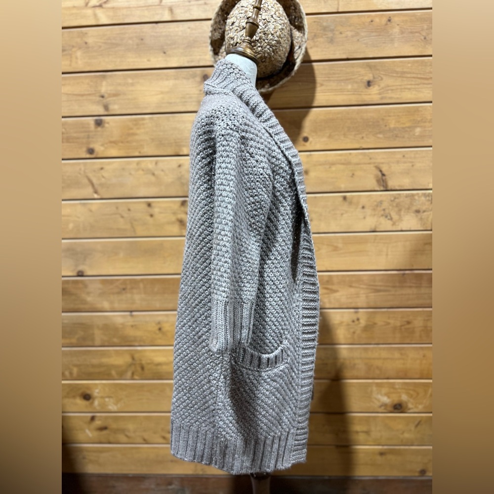 Benedetta B Wool Alpaca Knit Open Cardigan Made In Italy Size Medium Neutral - Picture 3 of 8